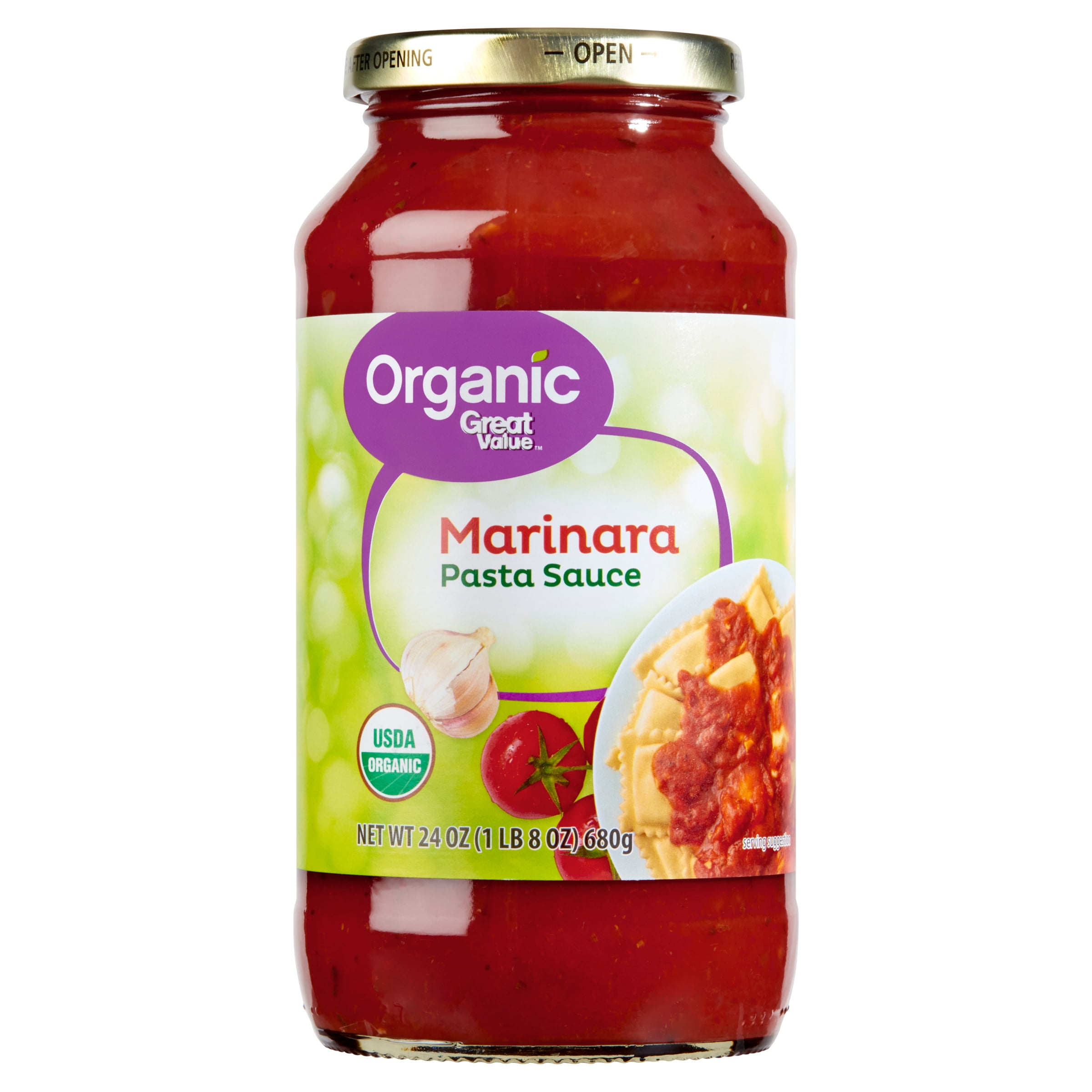 (3 pack) Great Value Organic Marinara Pasta Sauce, 24 oz