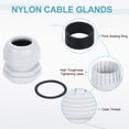 thumbnail image 3 of 2Pack PG29 Nylon Cable Glands, Waterproof Wire Grommet with Washers, White, 3 of 6