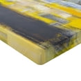 thumbnail image 2 of Ambesonne Yellow and Grey Fitted Sheet, Abstract Painting, King Size, Yellow Grey White, 2 of 3