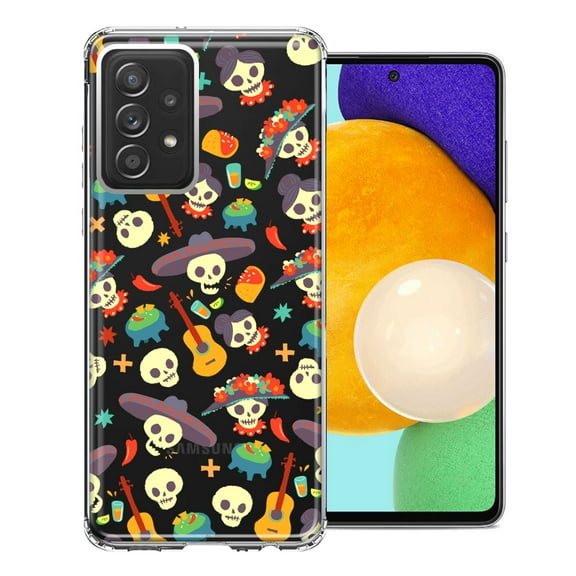 MUNDAZE For Samsung Galaxy A72 Day of the Dead Design Double Layer Phone Case Cover