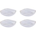 thumbnail image 1 of FYBTOF 4 Pieces Square Plates, Clear Plastic Reusable Small Dessert Plates (White)-2572, 1 of 5