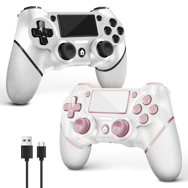 AceGamer Pack de 2 controles inalámbricos para PS4 con agarre y USB-C