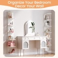 thumbnail image 4 of upsimples 7-Tier Floating Wall Shelf, White Wall Mounted Display and Storage Shelf, Decorative Shelves for Bedroom, Living Room, Bathroom, and Office, 4 of 7