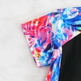thumbnail image 6 of One Piece Swimsuit for Girls Fashion Printed Short Sleeve Bathing Suit with Zipper Surfing Swimwear for Girls Size 8-12, 6 of 7