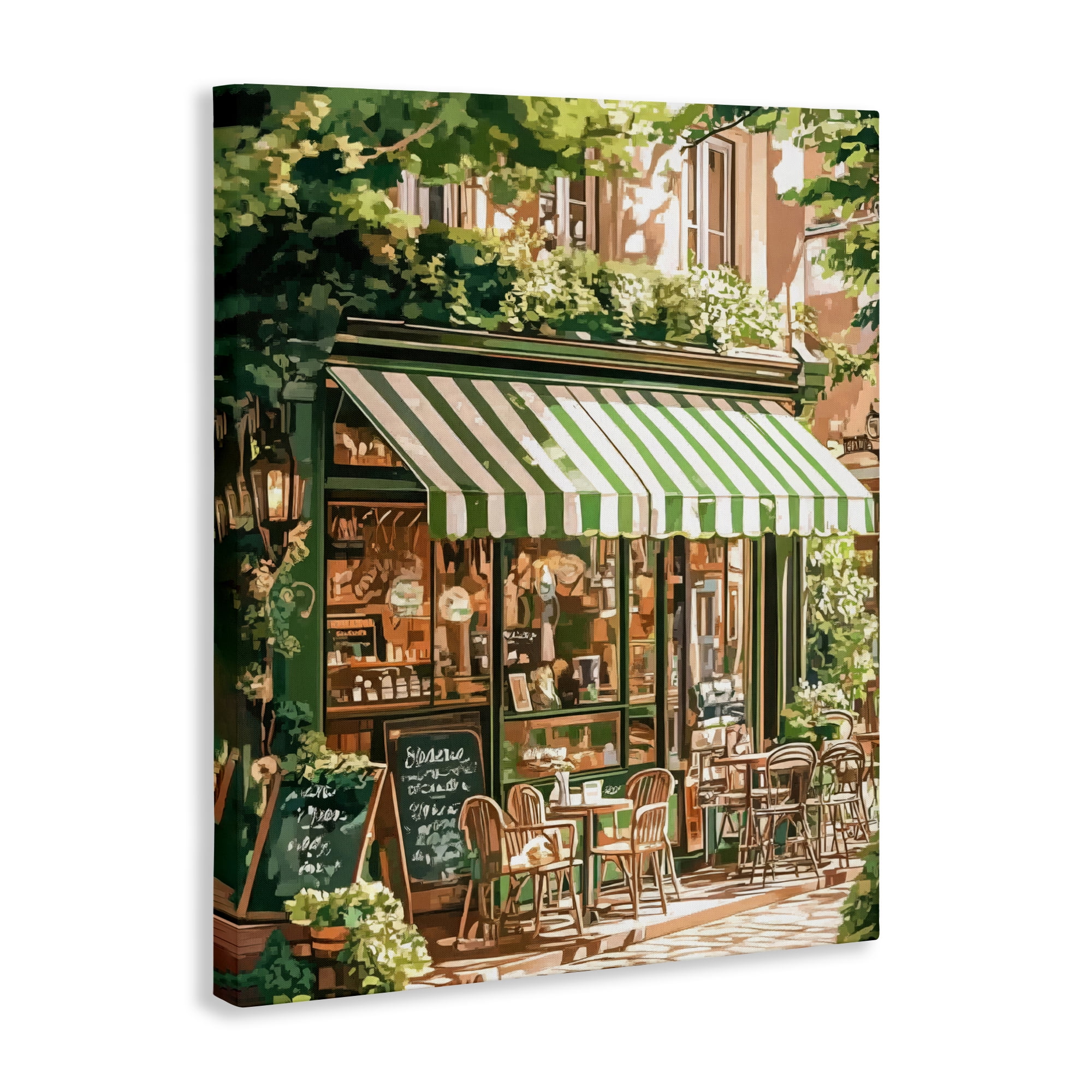 Stupell Industries Coffee Shop Awning & Greenery Canvas Wall Art, design by LSR Design Studio