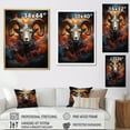 thumbnail image 4 of Designart "Majestic Ram Among Sheep II" Animals Floater Framed Wall Art Living Room, 4 of 7