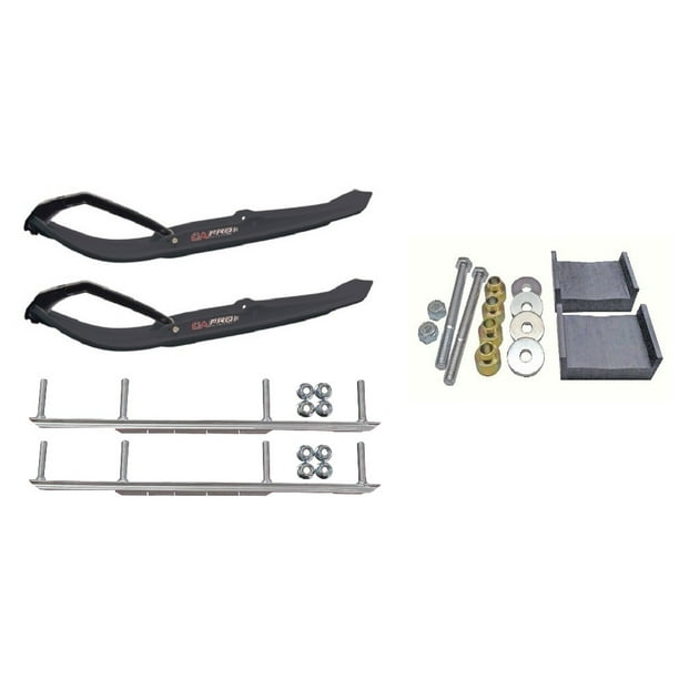 C&A Pro Black MTX Snowmobile Skis w/ 7.5" Shaper Bars Complete Kit SkiDoo SChassis DSA