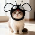 thumbnail image 4 of Funny Cat Butterfly Hat, Fly Pet Clothes Hat for Cats & Small Dogs, Cute Adjustable Dress up Headwear, Fun Pet Apparel for Halloween Parties, Holiday Photos, and Festive Photo Props A, 4 of 6