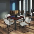 thumbnail image 2 of Regency Kee 48 in Square Breakroom Table- Mahogany Top, Black Legs, 4 Zeng Stack Chairs- Grey, 2 of 7