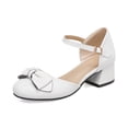 thumbnail image 6 of Girls Dress Shoes Toddler School Uniform Mary Jane Low Heel Princess Loafers Oxfords Kids Ballerina Flats, 6 of 7