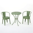 thumbnail image 1 of Christopher Knight Home 301053 Colmar Ensemble Bistro d'Extérieur en Fer, Ensemble de 3 Pcs, Vert Mat, 1 of 5