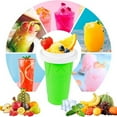 thumbnail image 2 of Slushie Cup, DIY Slushy Maker Cup, Frozen Magic Squeeze Cups for Juice Milk Yogurt Ice Cream Make, DIY Smoothie Cooling Cups with Lid & Straw for Kids Friends Family (Green), 2 of 7
