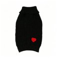 thumbnail image 6 of Zynoxe Small Dog Sweater Warm Comfy Knit Ribbed Winter Sweaters Solid Color Turtleneck Love Heart Print Winter Clothes, 6 of 6