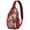 Rustic, variant on Palm Inspired Sling Backpack with Hawaiian Floral Print, Lightweight Travel Crossbody Bag for Beach Vacation, Jungle Leaves, Colorful Exotic Botanical Design
