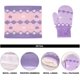 thumbnail image 5 of Morado 2 a 6 Años Juego de Gorro, Bufanda y Guantes 3 en 1 para Niños - Gorro de Punto con Forma de Diamante en Polar Grueso de Punto Térmico - para Niños Accesorios de Invierno para Bebés Rojo Verde, 5 of 5