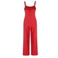 thumbnail image 3 of Gifts Usmixi Jumpsuits for Women Dressy Fashion Slim Back Zipper Lightweight Strap Maxi Jumpsuits Overalls Summer Square Neck Sleeveless Solid Long Formal Rompers Wine xl, 3 of 4