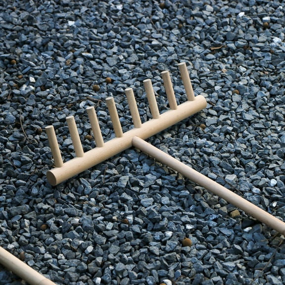 Outdoor Zen Garden Rake, 48-Inch Japanese Rake with 8 Tines
