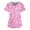 Multicolor, variant on Breast Cancer Scrub Tops for Women Pink Ribbon Breast Cancer Awareness V Neck Casual Medical Work Uniforms Hospital Loose Fit Soft Graphic Tees Green M