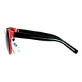 thumbnail image 3 of SA106 Vintage Style Exposed Lens Plastic Aviator Sunglasses Red, 3 of 4