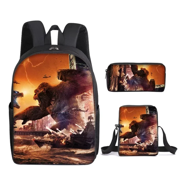 King Kong Backpack Three-Piece Set