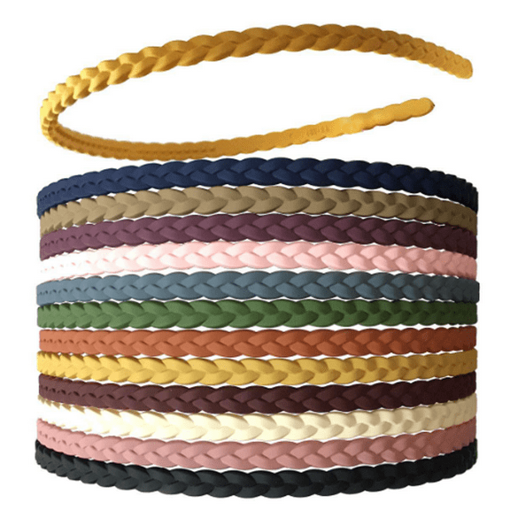 7mm Thin Headbands For Women, 12 Pcs Plastic Headband with Teeth Head Bands Combing Hairbands Hair Accessories for Girls, Teens and Women