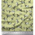 thumbnail image 1 of Soimoi Modal Satin Fabric Leaves,Flower & Humming Bird Print Fabric by The Yard 42 Inch Wide, 1 of 1