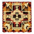 thumbnail image 3 of Ambesonne Retro Shower Curtain, Boho Plant, 69"Wx70"L, Orange Yellow Red, 3 of 5