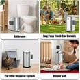 thumbnail image 3 of Dog Poop Trash Can Outside with Odor Control Lid & Step Pedal, 3.2Gal Stainless Steel Outdoor Trash Can, Waterproof Dog Waste Container Station - Includes Carbon Filters & Paw Stickers, 3 of 18