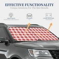 thumbnail image 3 of Kdxio Plaid Heart Print 2-Piece Sun Shade Front Windshield - Foldable Car Front Window Sunshades for Most Sedans SUV Truck, 3 of 6