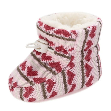 

OJinShaWanO Cowboy Boots for Girls Fashion Toddler Colorful Little Girls Winter Warm Kids Baby Knitted Pre Walkers Boots