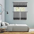 thumbnail image 5 of Gray Black Plaid Kitchen Curtains Sets for Windows 36 Inch Length, Vintage Star Greyish Buffalo Lattice Rod Pocket Window Treatments Tier Curtains and Valances Set for Bedroom/Bathroom, 5 of 8