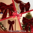 thumbnail image 4 of ChromaMuse Large Velvet Christmas Bows (6 ft) — Giant Bows for Christmas Tree Topper,Wreaths,Mantle,Front Door,Porch & Wedding Decoration,White, 4 of 9