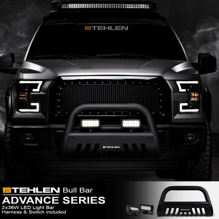 Stehlen 714937184565 3 Classic Series Bull Bar ( Matte Black ) with 36W  CREE LED Light Bars For Ford F150 2004-2022 / Expedition 2003-2017 /  Lincoln Navigator 2003-2014 / Mark LT 2006-2008 