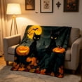 thumbnail image 5 of PoyoKee Throw Blanket for Couch, House Flannel Soft Blanket for Halloween Decorations, 39" x 23" Thanksgiving Fall Decor Cute Quilt for Bed Sofa Cover, 5 of 6