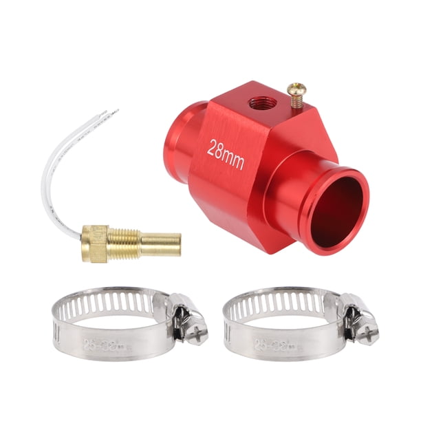 Kit de Sensor de Temperatura de Agua Universal 12V/24V Unique Bargains, Adaptador Rojo de 1/8"NPT 1.10" 210'F Encendido - 195'F Apagado para Radiador Automotriz y Enfriamiento de Motores