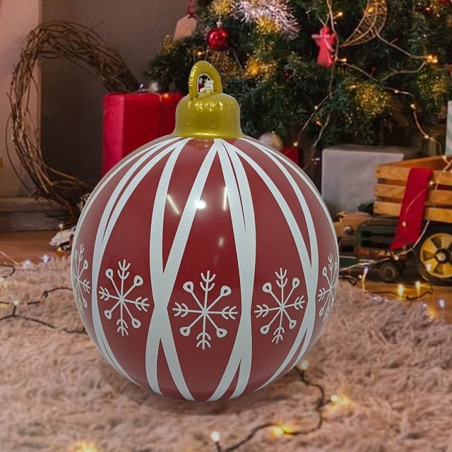 BOVXNPU Christmas Decorations, Inflatable Christmas Balls Christmas Outdoor Inflatables Ornaments 25inch Thickened PVC Inflatable Christmas Decorated For Christmas Holiday
