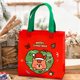 thumbnail image 5 of Bolsa navideña de tela no tejida | Adorables diseños de Papá Noel, muñeco de nieve, árbol de Navidad y ciervo | Bolsa reutilizable para guardar regalos | Diseño plegable de 22 x 22 x 9 cm, 5 of 5