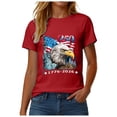 thumbnail image 6 of felwors Women's 250th Anniversary USA T-Shirt 1776-2026 Patriotic Eagle Flag Graphic Tee – Plus Size American Independence Day Top (Red, M), 6 of 8