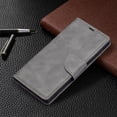 thumbnail image 4 of Wallet Case for Samsung S22 Ultra, Retro Solid Color Premium Leather Credit Card Holder Wallet RFID Blocking Case with Wrist Strap Stand Magnetic Flip Cover for Samsung Galaxy S22 Ultra, Gray, 4 of 9