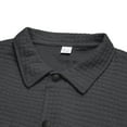 thumbnail image 5 of KHONTS,Men's Casual Shirt Jackets Button down Waffle Jacket Long Sleeve Sweater Jackets Quilted Shacket Overshirts Grey M, 5 of 7