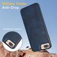 thumbnail image 4 of Allytech Wallet Case for iPhone 7 / 8 / SE 2022 & 2020 - 2 Card Holder - Military Grade Drop Protection - Ultra Slim & Protective - Premium PU Leather Shockproof Phone Case for Women & Men - Blue, 4 of 7