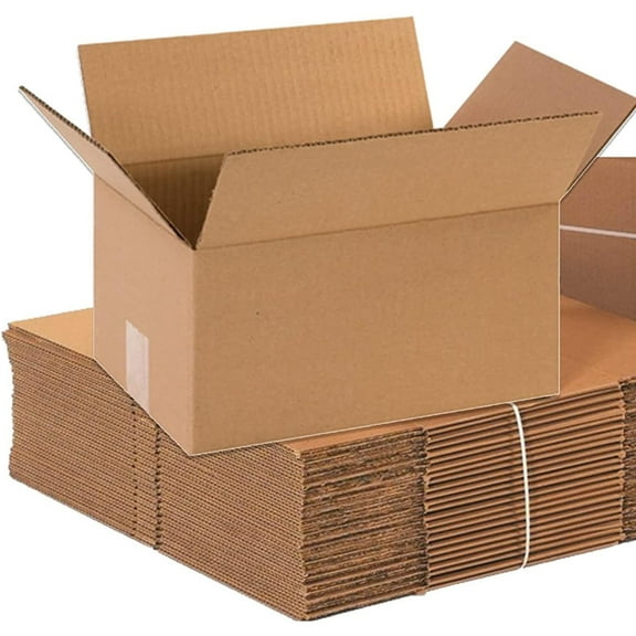 Shipping Boxes 12"L x 8"W x 6"H, 25-Pack | Small to Medium Corrugated Cardboard Box for Shoes, Moving, Mailing, Packing and Storage 12x8x6