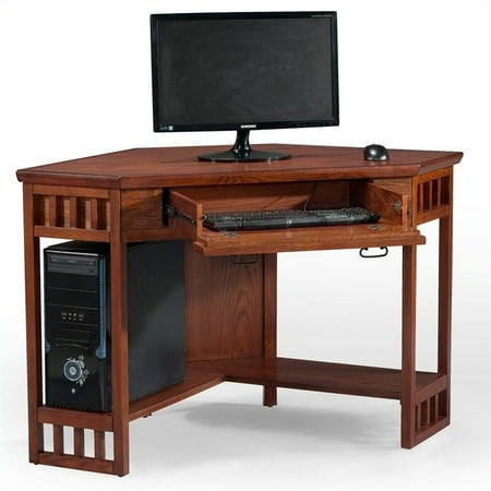 Leick Furniture Corner Computer Desk In Mission Oak Canada Leick Furniture Corner Computer Desk In, Inexpensive Corner Computer Desk