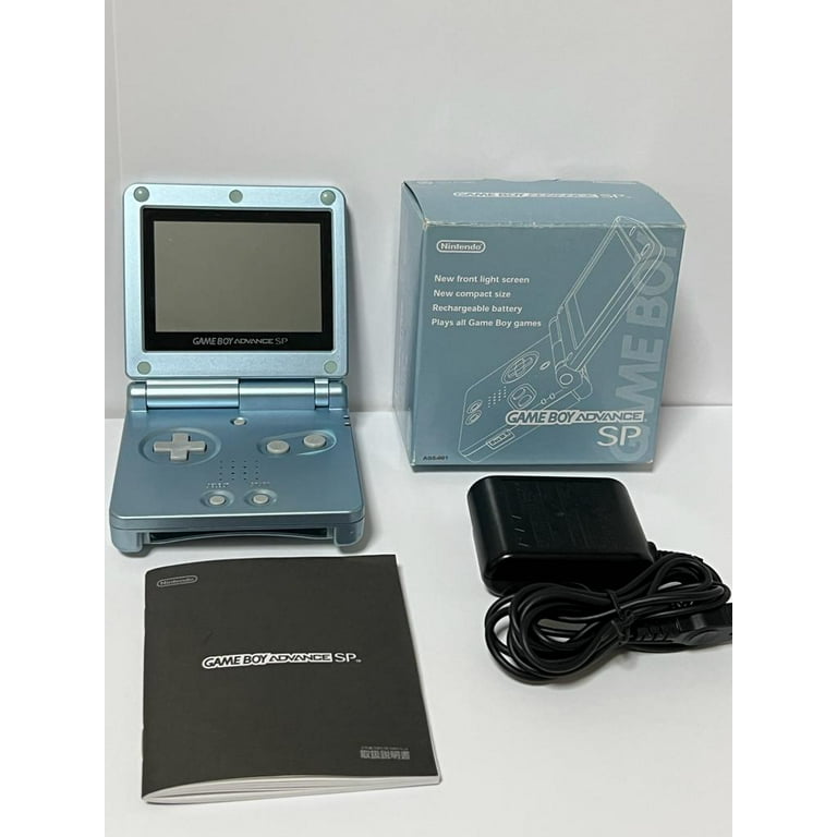 Nintendo GameBoy Advance SP GBA Game Boy SP Pearl Blue Handheld With Charger and Box Great, Tested - Walmart.com