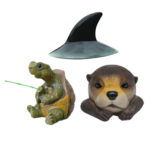 Estatua de Tortuga Pesquera con Espalda de Tiburón Y Cabeza de Nutria Decorativa