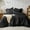 Black, variant on Burnt Orange Queen Comforter Set, 3 Pieces Seersucker Comforters Queen Size, Lightweight & Fluffy Bedding Sets Queen for All Season with 1 Ruffle Comforter and 2 Ruffle Pillowshams