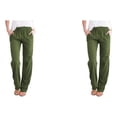 thumbnail image 1 of Sonducket Pantalones casuales de pierna ancha para mujer con bolsillos - Manténgase cómodo todo el día Pantalones largos de tela de algodón Type2 NO2, 1 of 6
