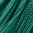 thumbnail image 7 of Maxi Skirts Solid Color Elastic Waist Pleated Skirt Womens Summer Casual Flowy Ruffles Skirt Dress, 7 of 7