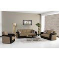 thumbnail image 2 of Ottomanson Symphony Sleeper Loveseat, Brown Leatherette Fabric, 2 of 7