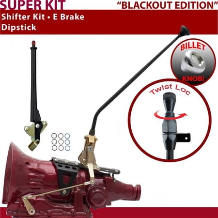American Shifter AOD Shifter Kit Black 23 in. E Brake Dipstick for F418D